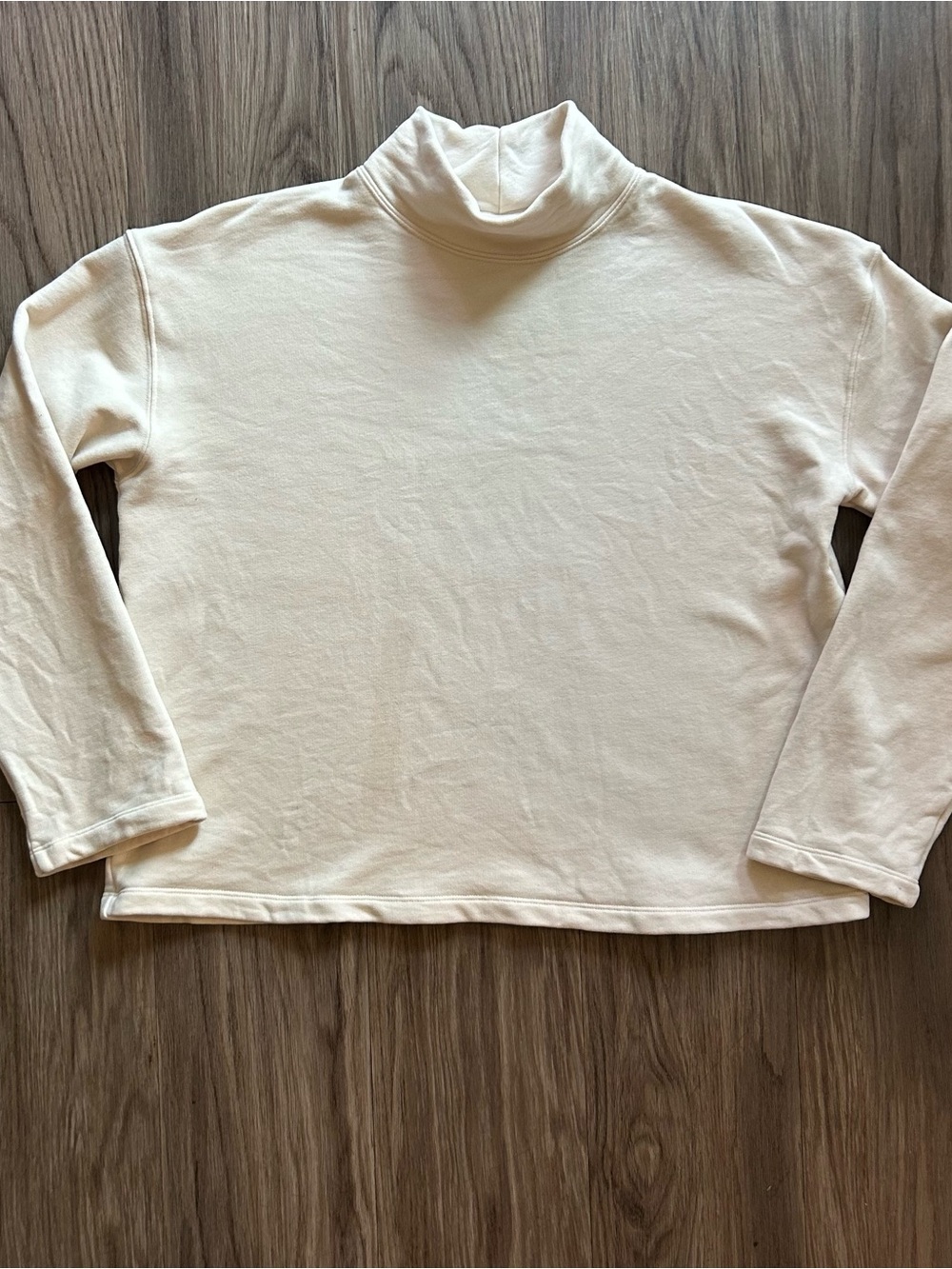 Aritzia The Group Babaton Cream Turtleneck Cotton Sweater
